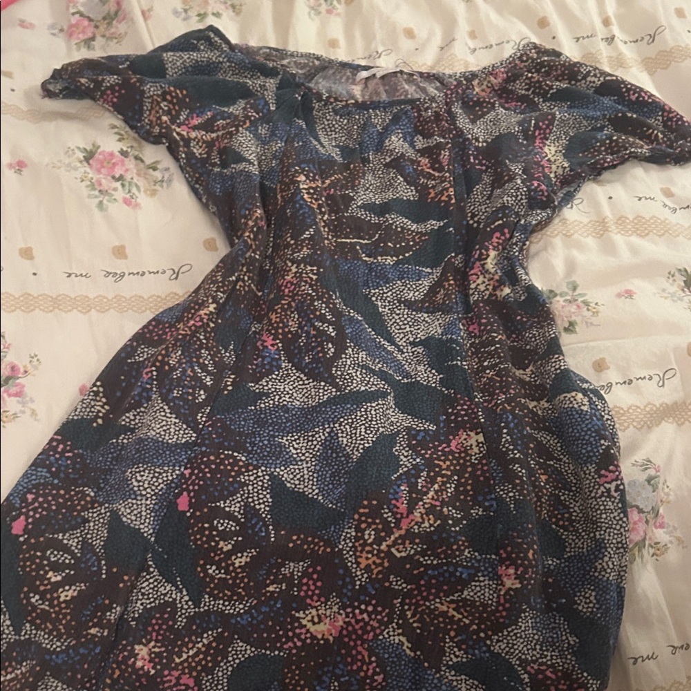 O'Neill Blue and Pink Long Sleeve Dress